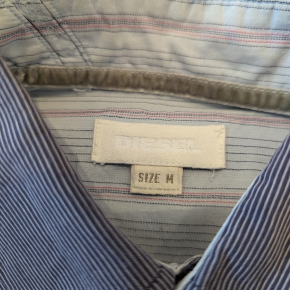 Diesel medium button-down shirt gray stripe - Picture 2 of 4